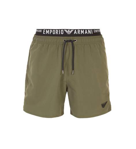 EMPORIO ARMANI Costume boxer uomo Emporio Armani con fascia logata e coulisse