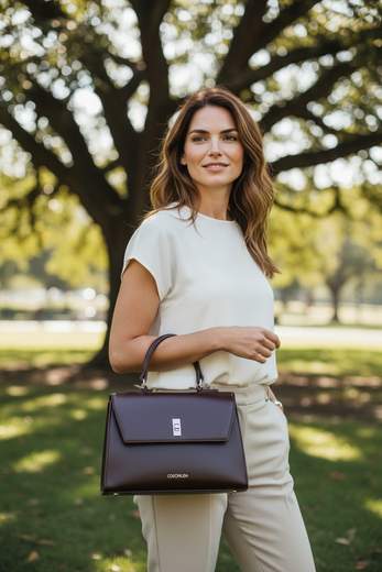 STILL Borsa Donna Coconuda a Mano Strutturata con Patta e Manico