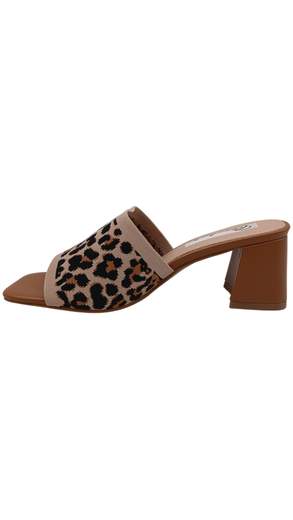 Ciabatte Donna Leopardate con Tacco Comodo