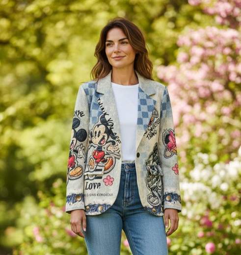 STILL Giacca Fantasia con Cagnolino