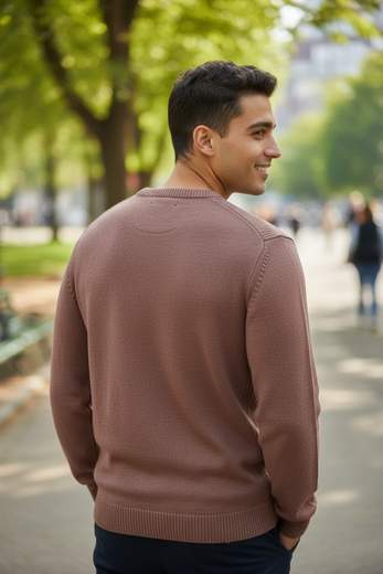 STILL Maglione Uomo Girocollo a Maglia Strutturata
