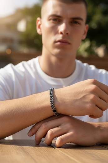 STILL Bracciale Uomo Maglia Cuban