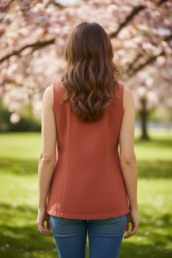 Gilet Donna Smanicato con Chiusura Asimmetrica