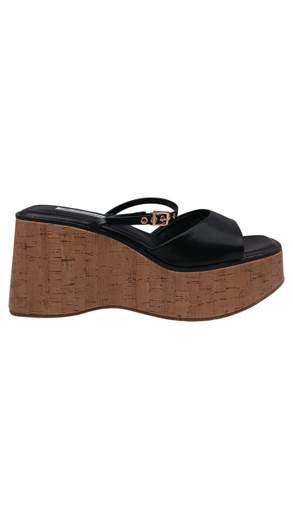 Sandali Donna con Zeppa Effetto Sughero