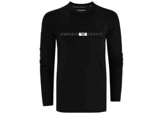 EMPORIO ARMANI T-shirt uomo Emporio Armani manica lunga cotone elasticizzato regular fit
