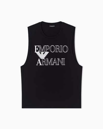 EMPORIO ARMANI Canotta uomo Emporio Armani in cotone con logo frontale