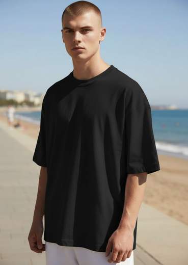 STILL T-Shirt Uomo Oversize Basic Girocollo Manica Corta