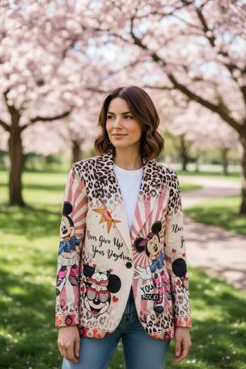 STILL Giacca Fantasia con Cagnolino