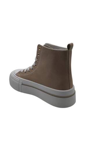 Sneakers Donna Alte Beige Platform – Stile Urban Chic