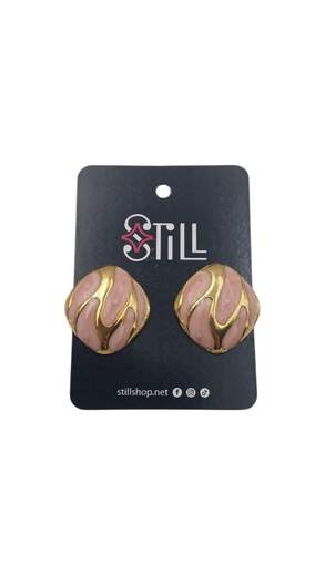 STILL Orecchini Vintage Wave Smaltati con Dettagli Gold