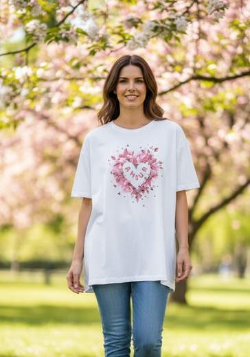 T-Shirt Donna Oversize con Stampa