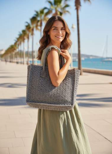 STILL Borsa Shopper Intrecciata Donna Capiente e Versatile