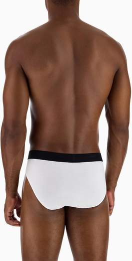 Emporio Armani Slip Uomo Bi-Pack da 2 in Cotone Elasticizzato con Logo