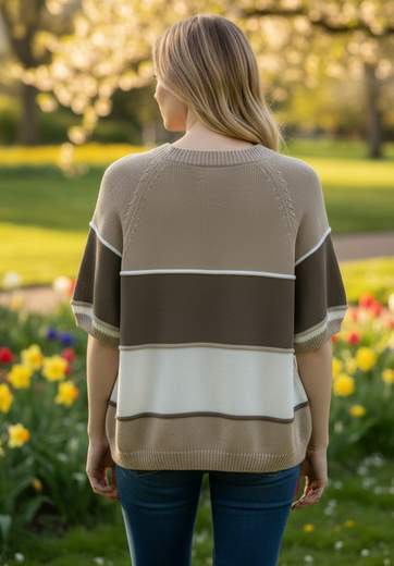 STILL Maglia Donna Mezza Manica in Maglia – Comfort Moderno e Stile Casual Chic