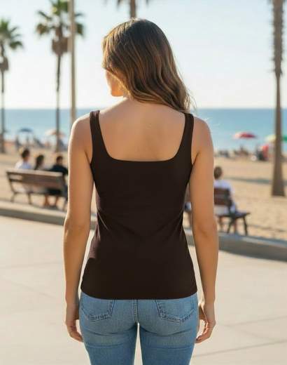 STILL Canotta Donna Basic a Spalla Larga Elasticizzata
