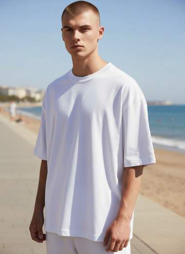 STILL T-Shirt Uomo Oversize Basic Girocollo Manica Corta