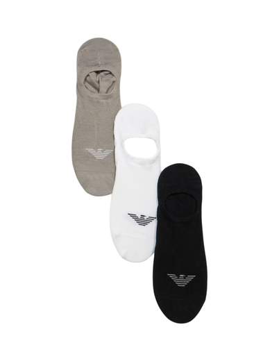 EMPORIO ARMANI Calzini Invisibili Emporio Armani Uomo 3-Pack Cotone Stretch – Fantasmini Antiscivolo