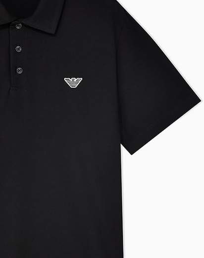 Polo uomo Emporio Armani minimal in cotone piqué