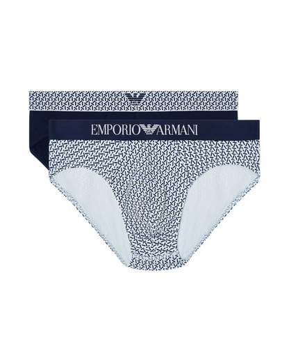 EMPORIO ARMANI Slip Uomo Armani 2 pack: comfort stretch e design stampato distintivo