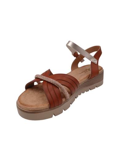 STILL Sandali Donna Platform con Cinturino alla Caviglia e Fasce Intrecciate