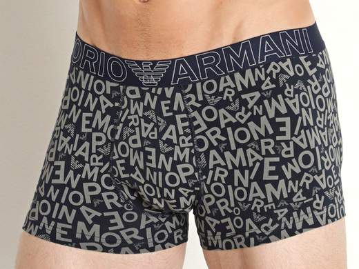 EMPORIO ARMANI Boxer uomo Emporio Armani 111290-3R508 cotone stretch logo all-over