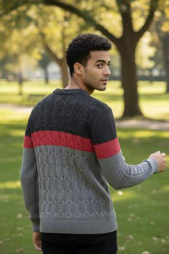 STILL Maglione Uomo Fantasia Trecce: texture dinamica e stile contemporaneo