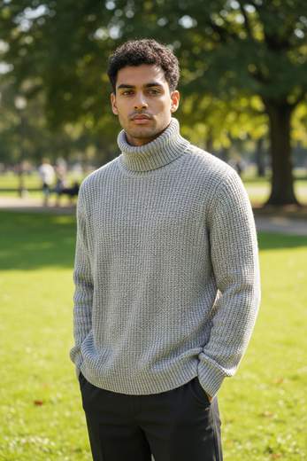 STILL Maglione Dolcevita Uomo: eleganza essenziale e texture contemporanea