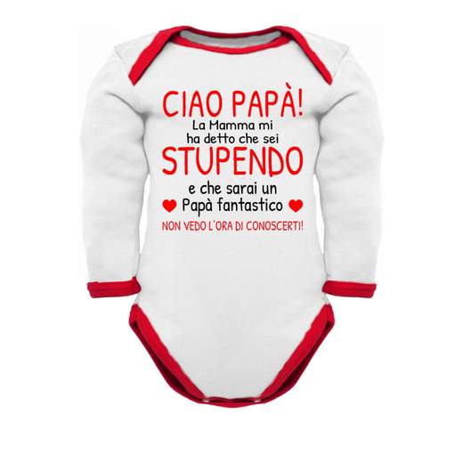 Corredino Neonato BODY CIAO PAPA'