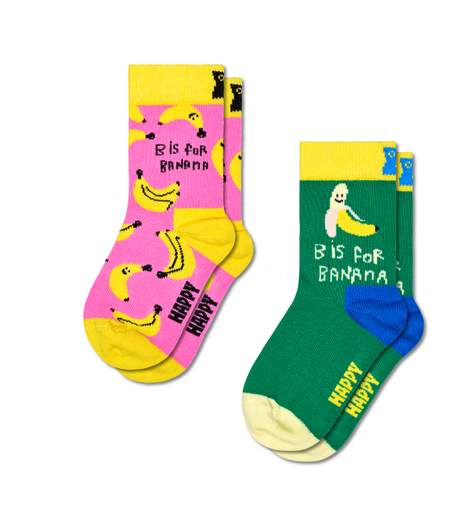Happy Socks P001470 Kids 2 pack B for banana