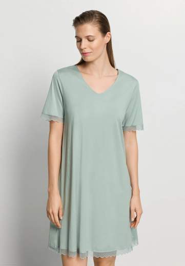 Hanro 074736 Inaya S/SLV Nightdress 90cm