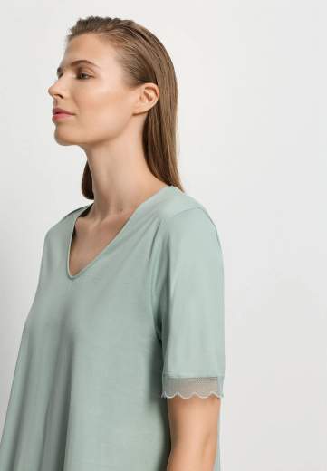 Hanro 074736 Inaya S/SLV Nightdress 90cm