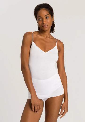 Hanro 071601 Cotton Seamless - Top spalline sottili collo a V