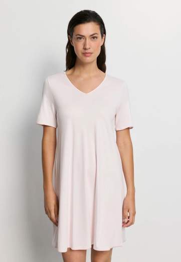 Hanro 074814 Cotton Silk Honeydew - Camicia da notte maniche corte 90 cm