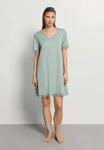Hanro 074736 Inaya S/SLV Nightdress 90cm