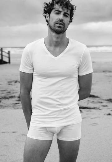 Hanro 073089 Cotton Superior - T-shirt scollo a V