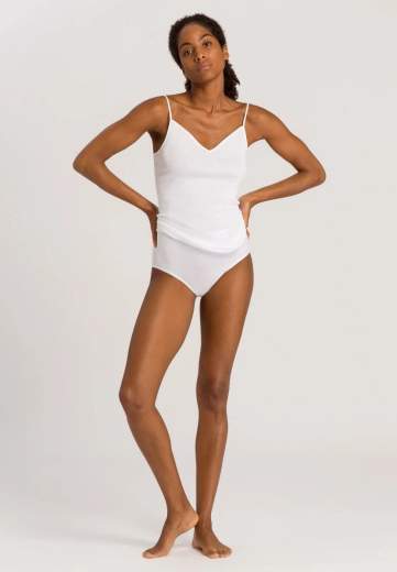 Hanro 071601 Cotton Seamless - Top spalline sottili collo a V