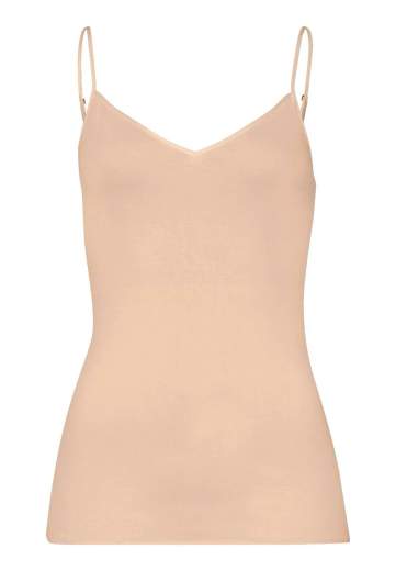 Hanro 071601 Cotton Seamless - Top spalline sottili collo a V
