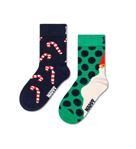 Happy Socks P001694 Kids 2 pack Candy cane