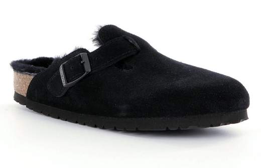 BIRKENSTOCK SLIPPER BOSTON SHEARLING SUEDE LEATHER