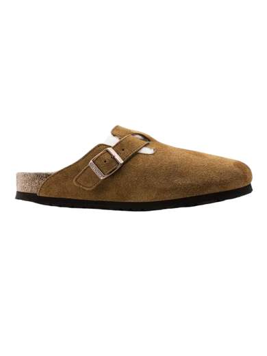 BIRKENSTOCK SLIPPER BOSTON SHEARLING SUEDE LEATHER