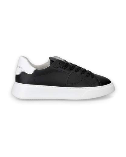 PHILIPPE MODEL SNEAKERS TEMPLE VEAU NOIR BLANC