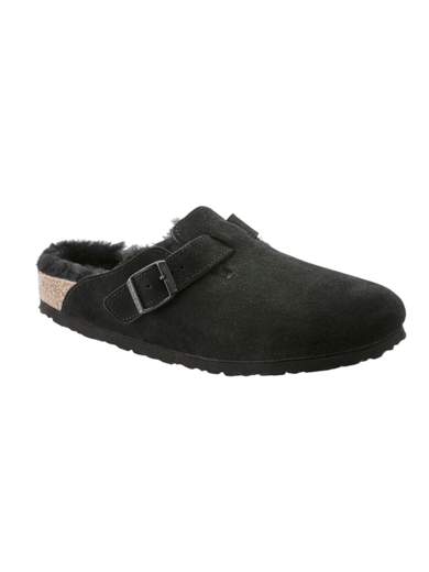 BIRKENSTOCK SLIPPER BOSTON SHEARLING SUEDE LEATHER