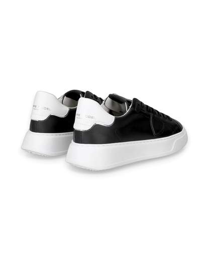 PHILIPPE MODEL SNEAKERS TEMPLE VEAU NOIR BLANC