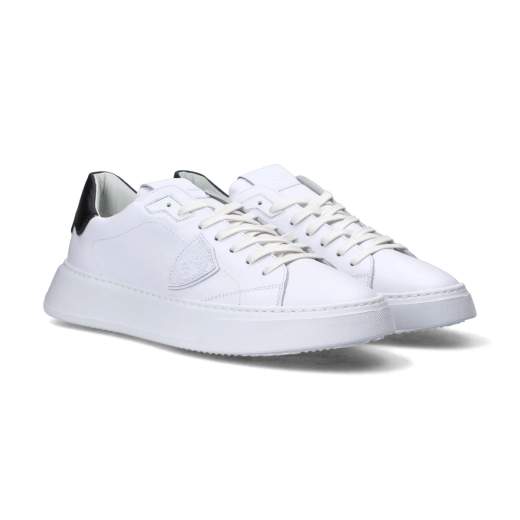 PHILIPPE MODEL SNEAKERS TEMPLE VEAU BLANC NOIR U