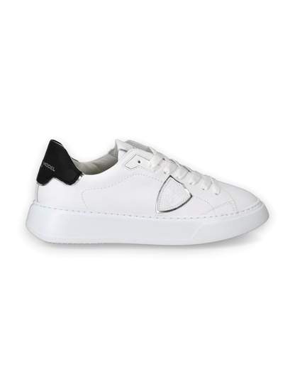 PHILIPPE MODEL SNEAKERS TEMPLE VEAU BLANC NOIR