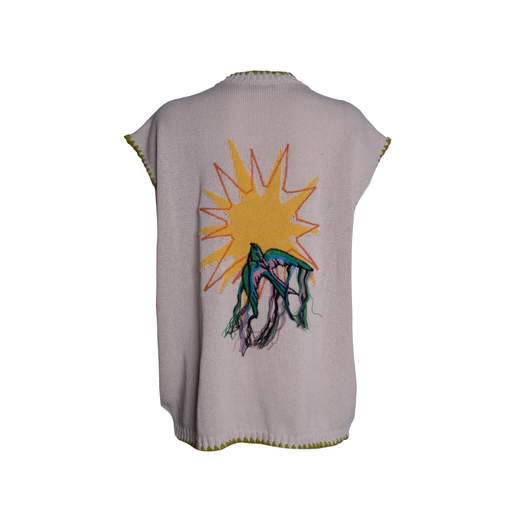 AKEP GILET RICAMI JAQUARD