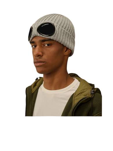 C.P. COMPANY EXTRAFINE MERINO WOOL GOGGLE BEANIE