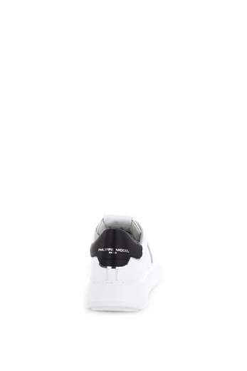 PHILIPPE MODEL SNEAKERS TEMPLE VEAU BLANC NOIR