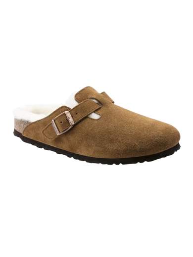 BIRKENSTOCK SLIPPER BOSTON SHEARLING SUEDE LEATHER