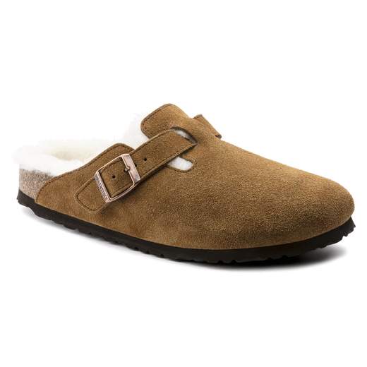 BIRKENSTOCK SLIPPER BOSTON SHEARLING SUEDE LEATHER